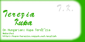 terezia kupa business card